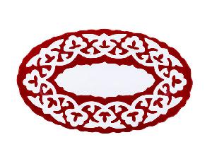 Тарелка овальная Красная Пахта, Turon Porcelain, Ø 23 см