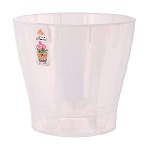 Горшок цветочный Альтернатива "Лея" М7884, с автополивом (прозрачный), 3,6 л