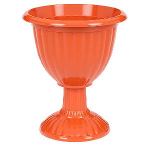 Вазон на высокой ножке для цветов Альтернатива "Жасмин" М1329 (коричневый), 42х42х50 см