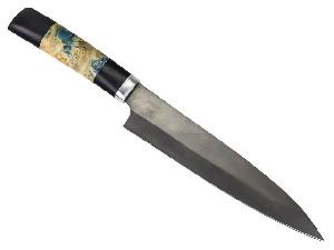 Нож Сантоку-2 "Ножеяр" х12мф, (ручка - стабилизированный кап клена)