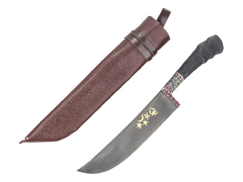 Нож Пчак, средний (бринч), рукоять: рог сайгака