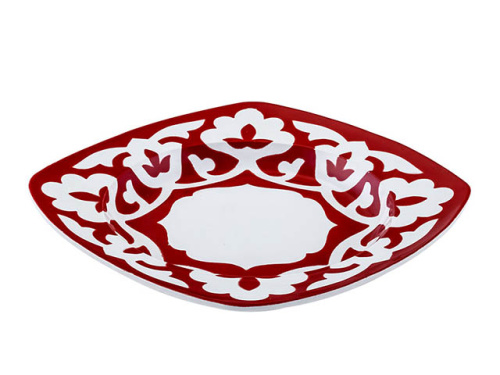 Тарелка квадрат Красная Пахта, Turon Porcelain, Ø 21.5 см