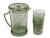 Кувшин с крышкой 1.5 л со стаканами 4 шт  по 300 мл, пластик, зеленый