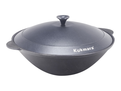 Казан-вок чугунный 3.5 л с алюминиевой крышкой Kukmara, вч35