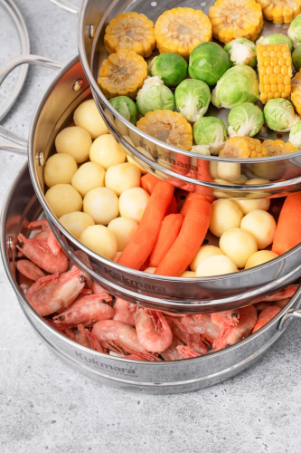 Мантоварка 6 л из нержавеющей стали, 3 секции, ТМ KUKMARA