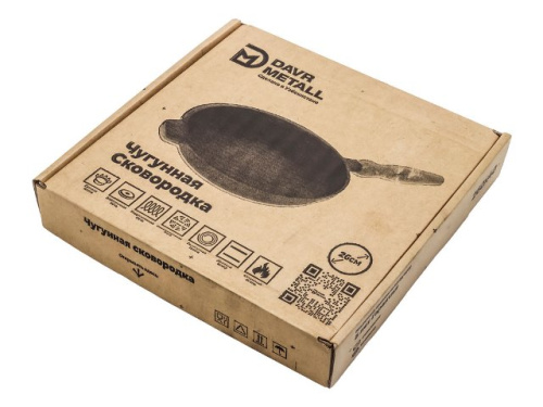 Сковорода чугунная DAVR METALL, 26 см