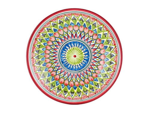 Блюдо Ляган "Риштанская керамика", Красная мехроб, Ø 34 см Блюдо Ляган "Риштанская керамика", Красная мехроб, Ø 34 см