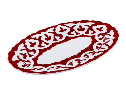 Тарелка овальная Красная Пахта, Turon Porcelain, Ø 23 см