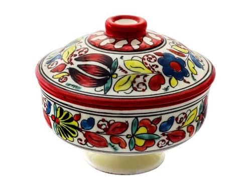 Набор чайный "Риштанская керамика", Турецкий стиль, белый, 10 предметов