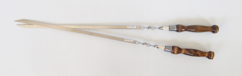 Шампур с деревянной ручкой 760х15х3мм, GRILLUX