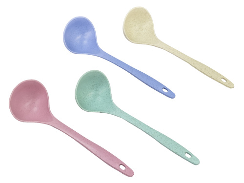 Половник на 50 мл из пищевого пластика, 20х7 см, розовый