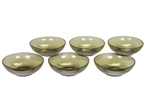 Набор стеклянных салатников (6 шт.), Basilico, 20 см