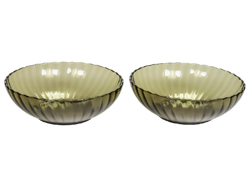 Набор стеклянных салатников (2 шт.), Elica, 20 см