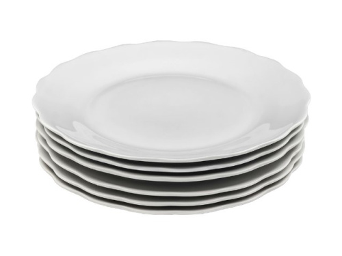 Набор тарелок 6 штук "Turon porcelain", рифленый край, Ø 25 см