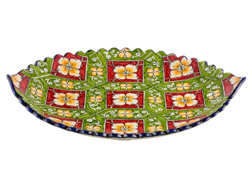 Блюдо Ляган овальный "Риштанская керамика", диаметр 41 см RS33_20 RS33_20 