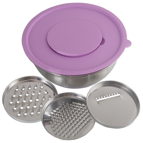 Миска с крышкой универсальная 3 л с крышкой, 3 терки