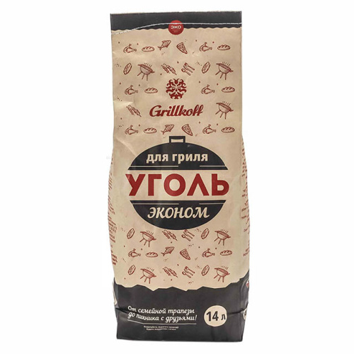 Уголь древесный Эконом Grillkoff, 14 л