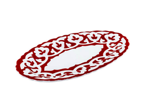 Тарелка овальная Красная Пахта, Turon Porcelain, Ø 29 см