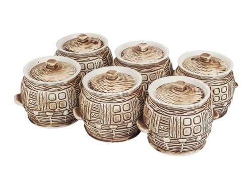 Горшок для запекания "Славянская Керамика", Корчма, 0.6 л, 6 шт