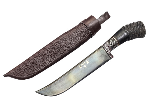 Нож Пчак, средний, рукоять: рог сайгака