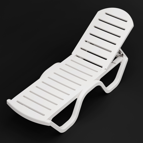 Шезлонг "Солярис" (белый), М8861 Альтернатива