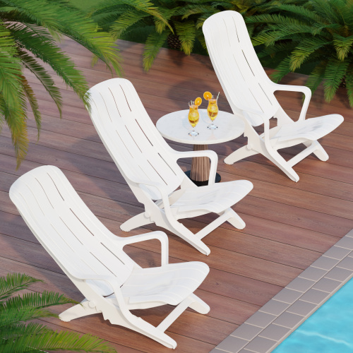 Кресло-шезлонг (белый), М8899 Альтернатива 