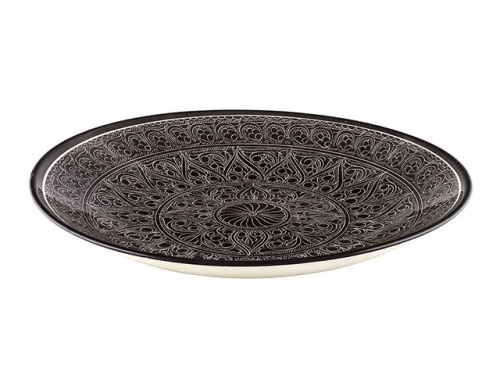 Блюдо Ляган "Риштанская керамика", Коричневый, Ø 41 см