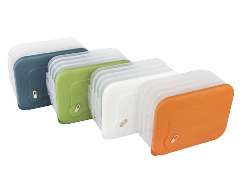 Контейнер с крышкой для хранения и заморозки продуктов на 4 секции, 30х23х14 см, белый