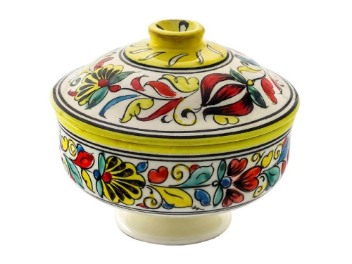 Набор чайный "Риштанская керамика", Турецкий стиль, желтый, 10 предметов