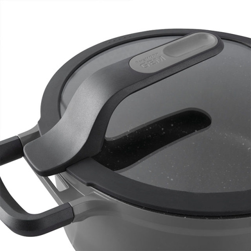 Сотейник со стеклянной крышкой BergHOFF Gem grey, 3.3 л