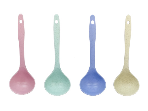 Половник на 50 мл из пищевого пластика, 20х7 см, розовый