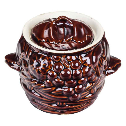 Горшок для запекания "Славянская Керамика", Виноград, 0.6 л, 6 шт