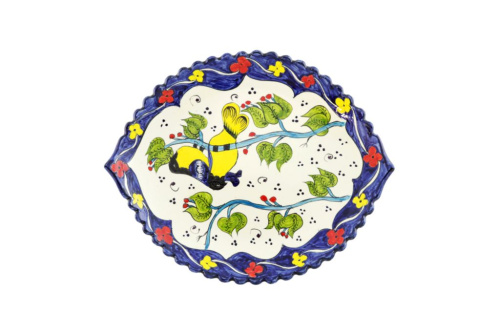 Блюдо Ляган овальный "Риштанская керамика", диаметр 41 см