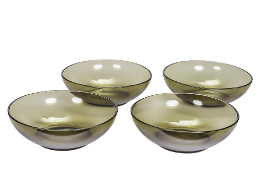 Набор стеклянных салатников (4 шт.), Basilico, 20 см