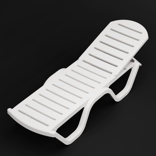 Шезлонг "Солярис" (белый), М8861 Альтернатива
