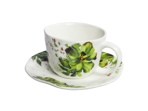 Чайная пара Green Line: чашка, блюдце, PLOVER, 250 мл