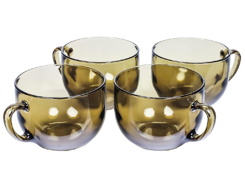 Набор бульонниц с ручкой (4 шт.), Basilico, 670 мл