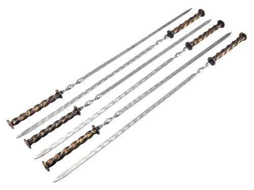 Набор шампуров с кованой ручкой Огонь
