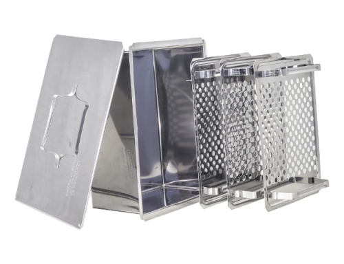 Коптильня двухъярусная 35х25х15 см из нержавеющей стали, Kukmara, кн13