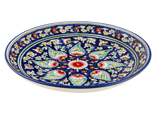 Ляган "Риштан", плоский, керамика, диаметр 32 см