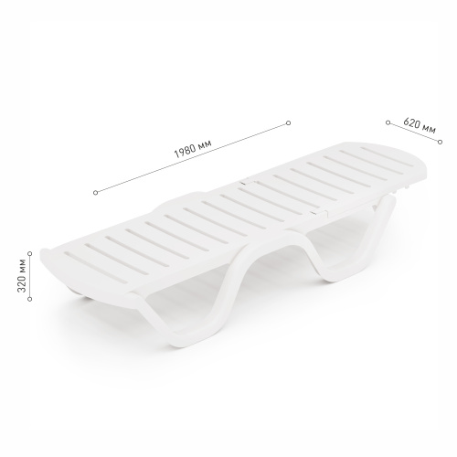 Шезлонг "Солярис" (белый), М8861 Альтернатива