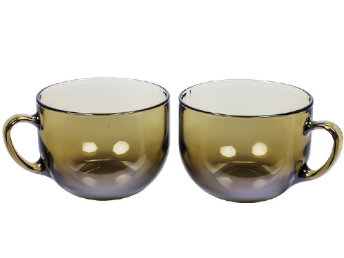 Набор бульонниц с ручкой (2 шт.), Basilico, 670 мл