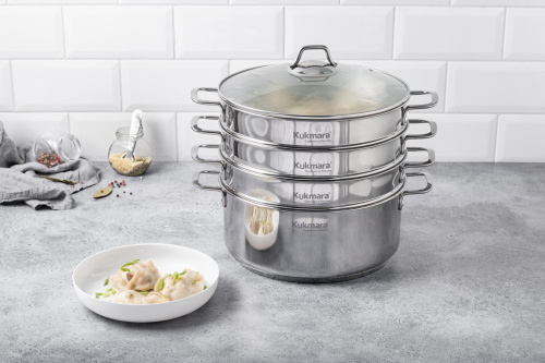 Мантоварка 6 л из нержавеющей стали, 3 секции, ТМ KUKMARA