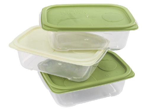 Набор из 3-х пищевых контейнеров с крышкой по 0.3 л, прямоугольные, Plover