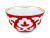 Пиала Красная Пахта, Turon Porcelain, с золотом, Ø 10 см