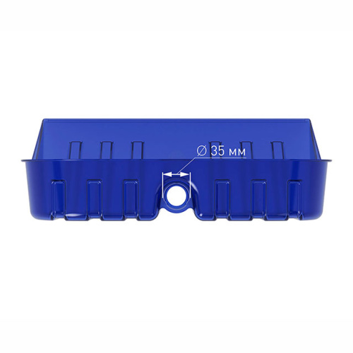 Лопата для снега без черенка Альтернатива М7243, (синий), 420х115х430 мм