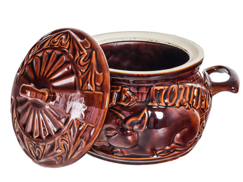 Супник "Славянская Керамика", Кушать подано коричневый глянцевый, 3 л