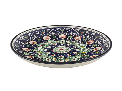 Блюдо Ляган "Риштанская керамика", Коракалам, диаметр 28 см RSN025