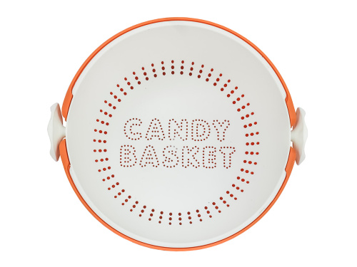 Дуршлаг с миской 2 в 1 круглый, пластиковый, 2 л, оранжевый/белый