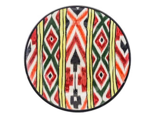 Тарелка Плоская "Риштанская керамика", красная, Ø 23 см